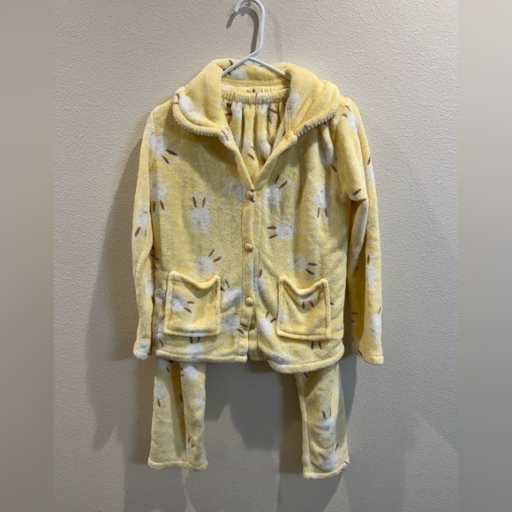 Cozy Yellow Pajamas With Bunnies